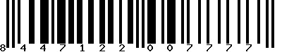 EAN-13 : 8447122007777