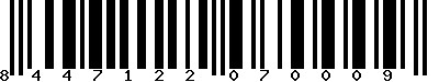EAN-13 : 8447122070009