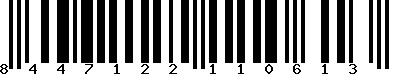 EAN-13 : 8447122110613