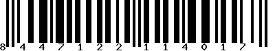 EAN-13 : 8447122114017